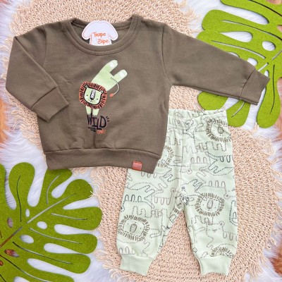 Conj. Casaco Tiger Wild One e Calça de Moletom - Verde Musgo
